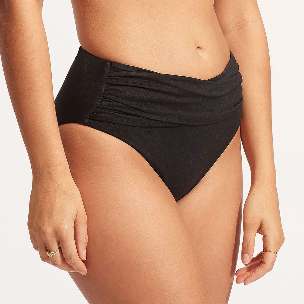 High Waist Wrap Front Bikini Pant