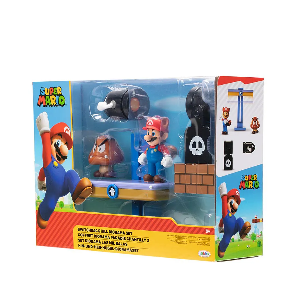 Super Mario 2.5 Inch Diorama Set Switchback Hill