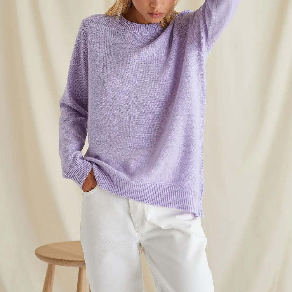 Cashmere Straight O-neck Sweater