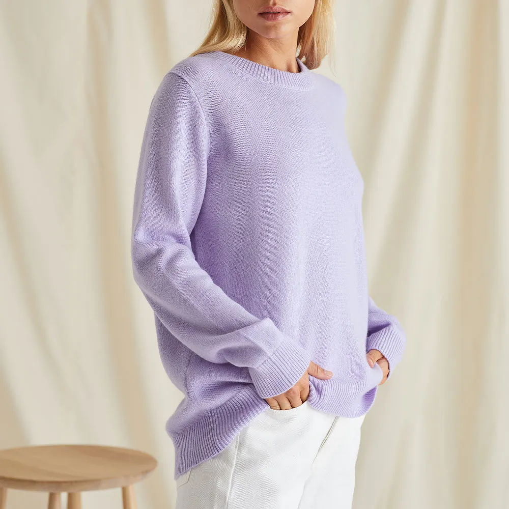 Cashmere Straight O-neck Sweater