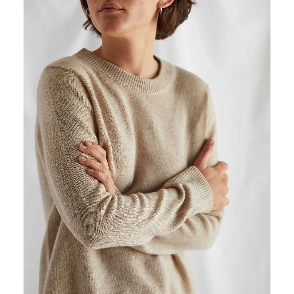 Cashmere Straight O-neck Sweater