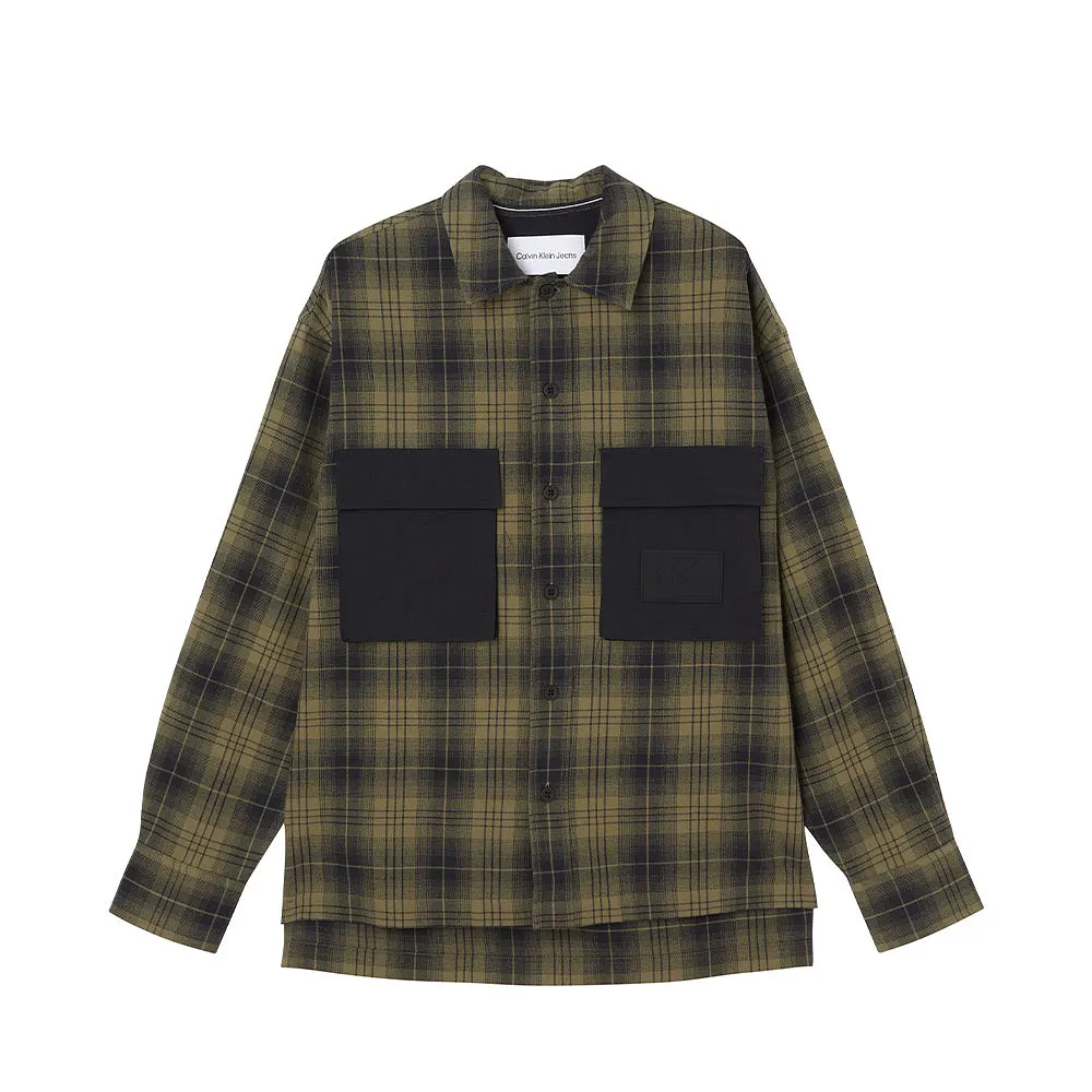 Contrast Pocket Check Overshirt