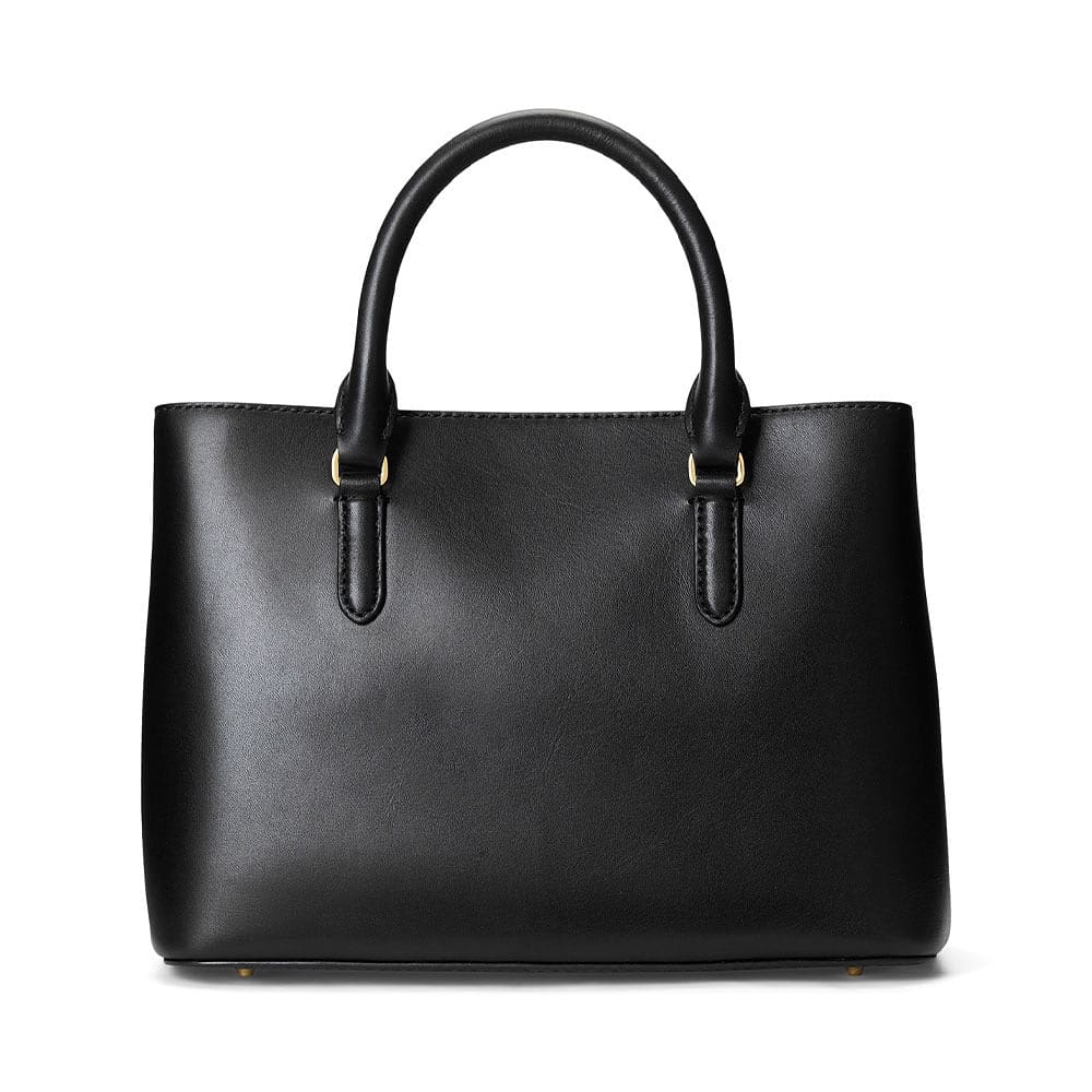 Smooth Leather Small Marcy Satchel