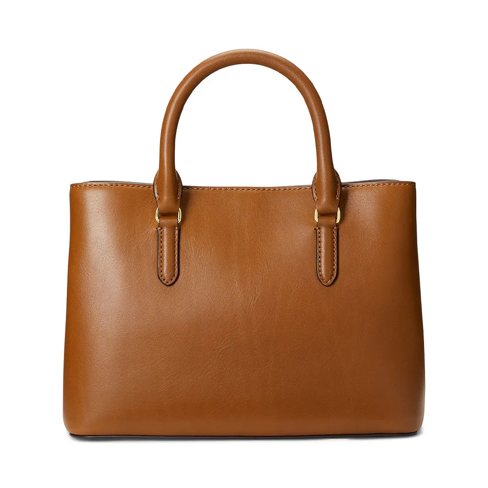 Smooth Leather Small Marcy Satchel