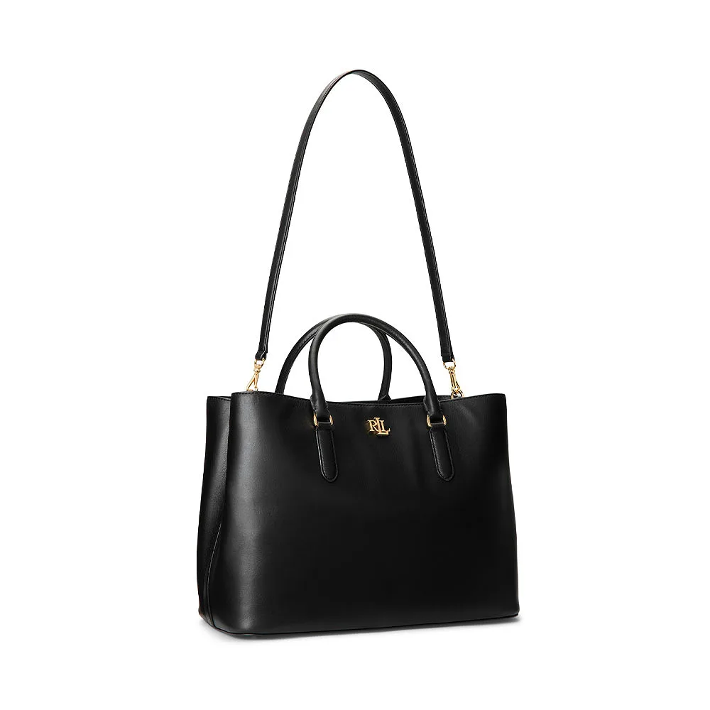 Smooth Leather Large Marcy Satchel