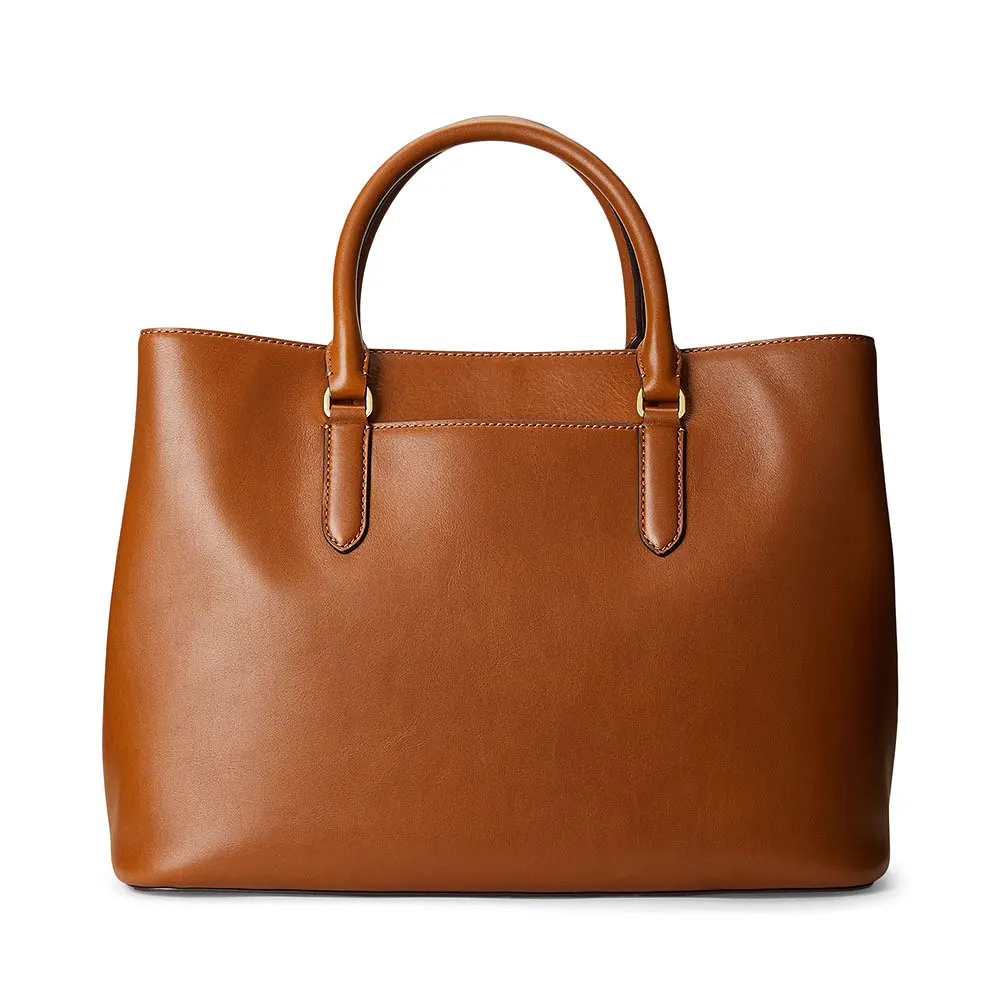 Smooth Leather Large Marcy Satchel