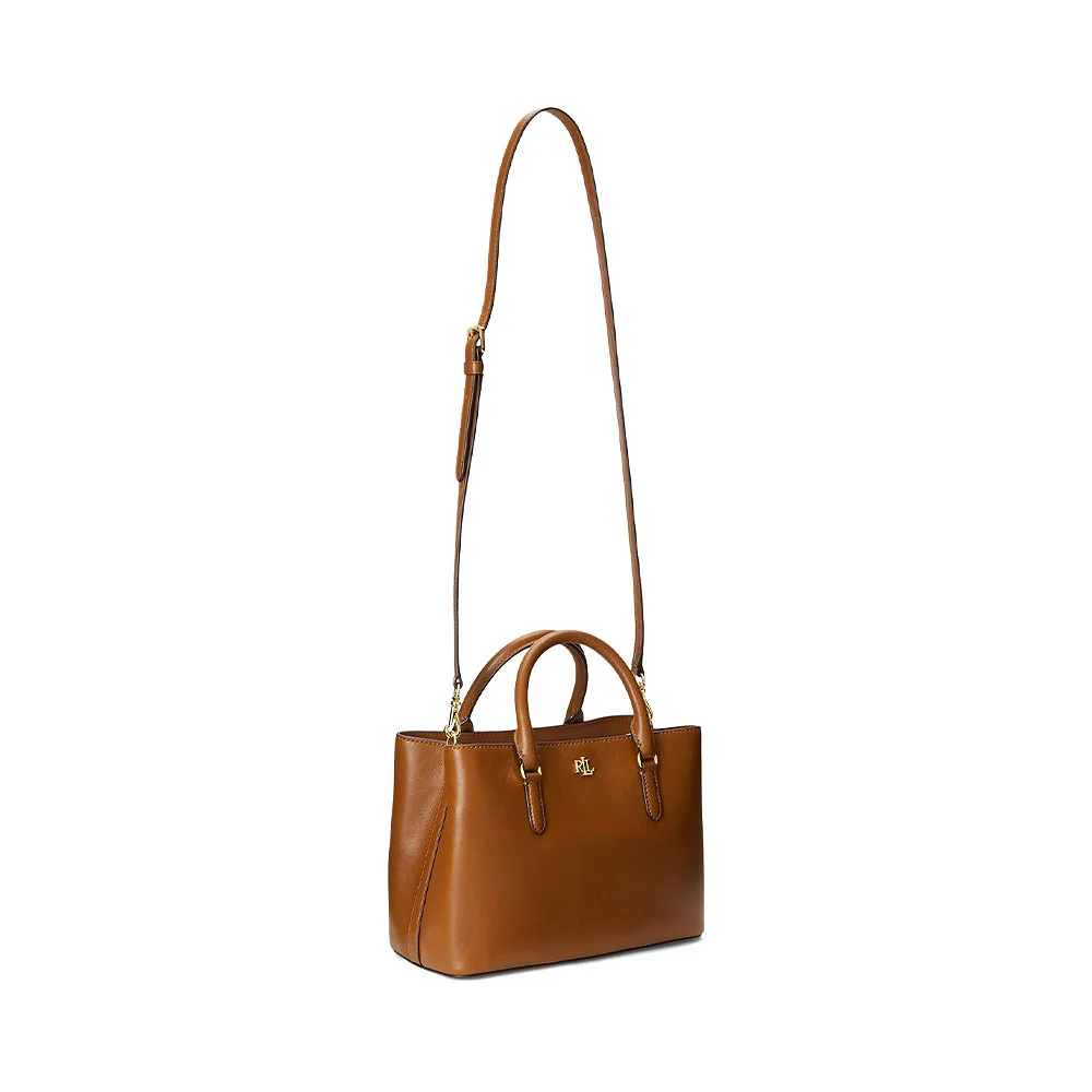 Smooth Leather Small Marcy Satchel