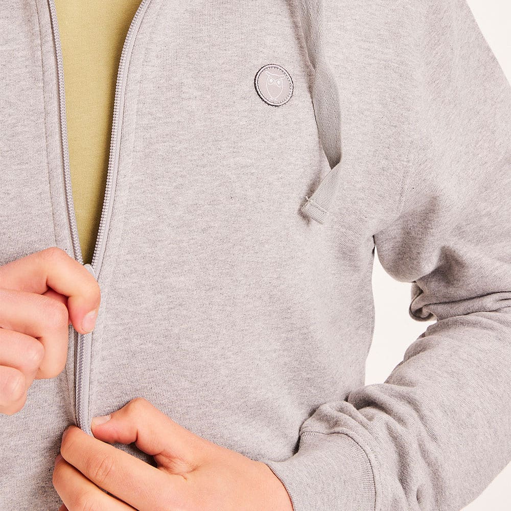 Sweat ELM zip hood basic badge sweat