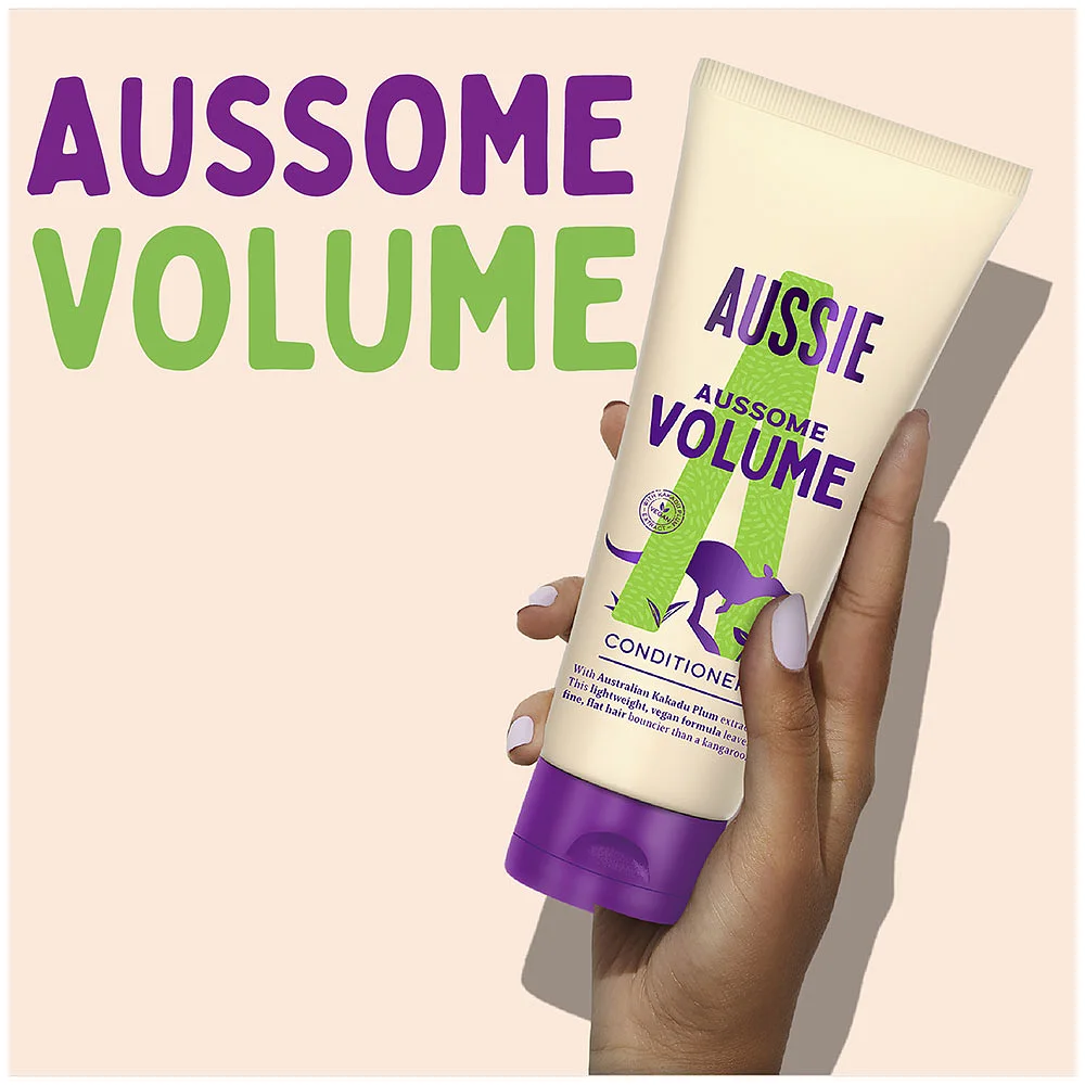 Aussome Volume Conditioner – Veganskt balsam – Ger volym till platt hå