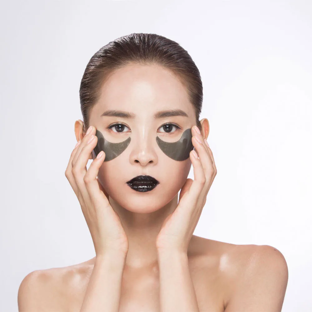 Gold Black Pearl Eye Mask 2pcs