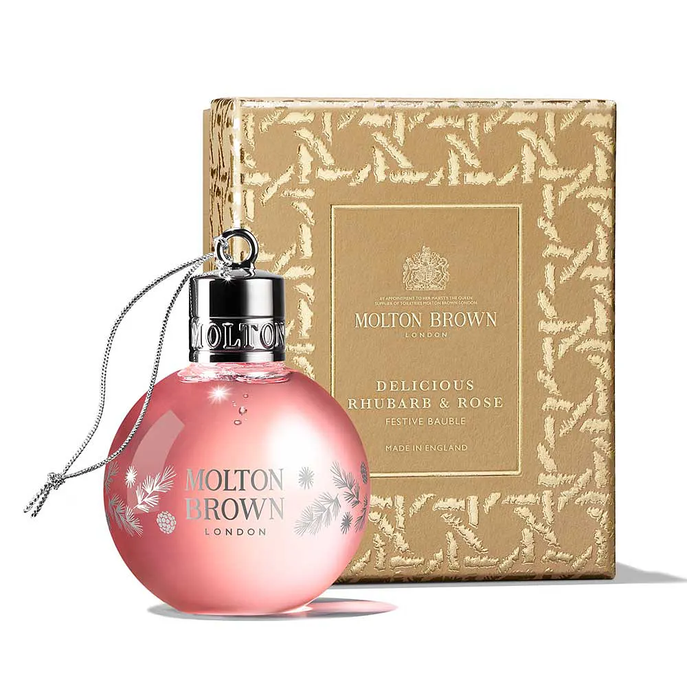 Delicious Rhubarb & Rose Shower Gel Bauble