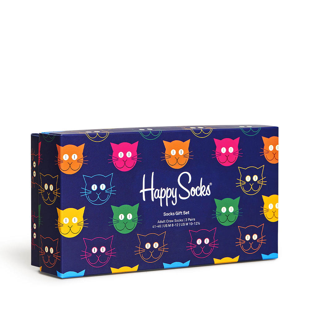 3-Pack Mixed Cat Socks Gift Set