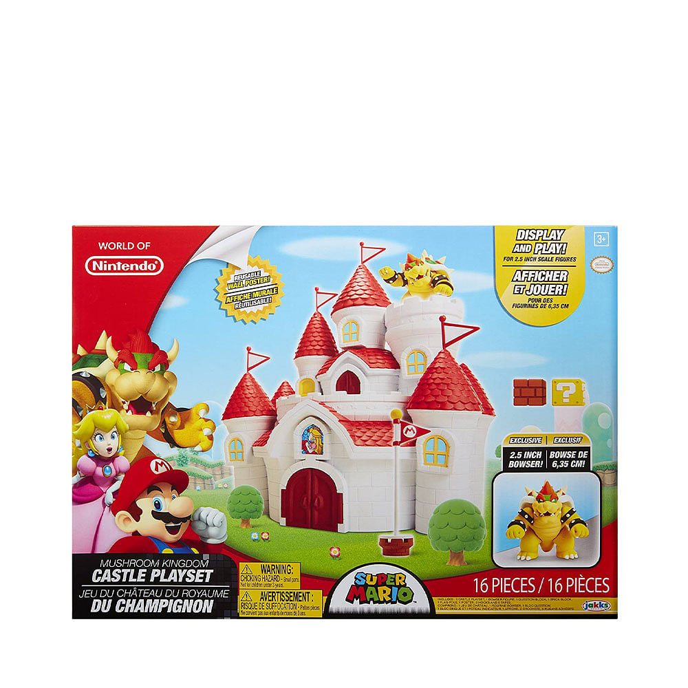 Jakks Pacific Deluxe Playset Mushroom Kingdom Castle 2.5 Inch
