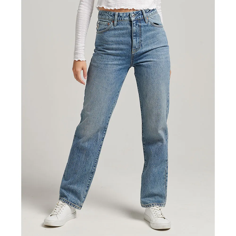 Organic Cotton High Rise Straight Jeans