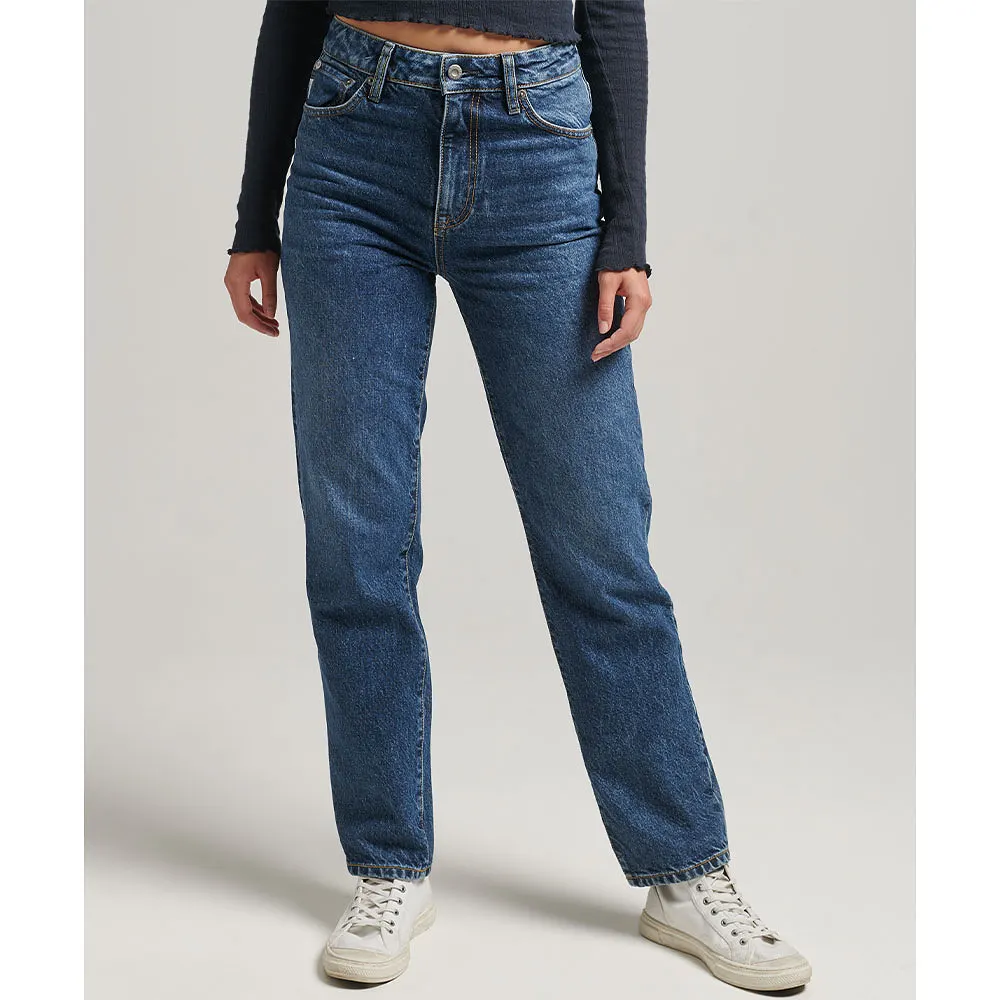 Organic Cotton High Rise Straight Jeans