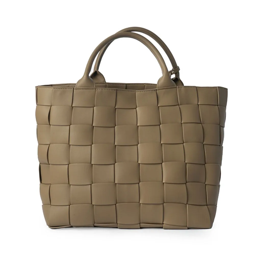 Braided Strap Shopper Taupe