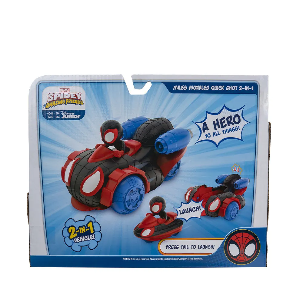 Actionfigur Miles Morales Quick Shot 2-In-1 Vehicle