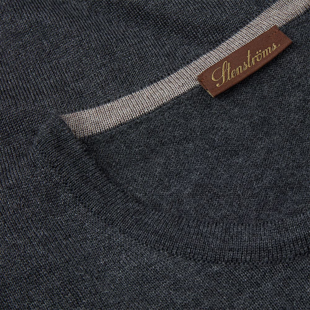 Blue Merino Crew Neck