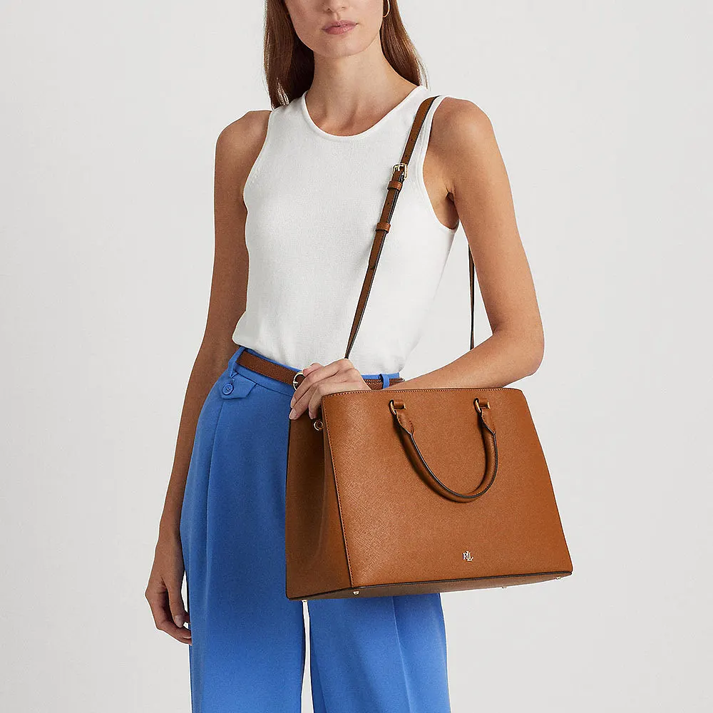 Crosshatch Leather Large Hanna Satchel