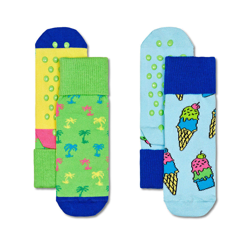 2-pack Kids Palm Tree Antislip Sock