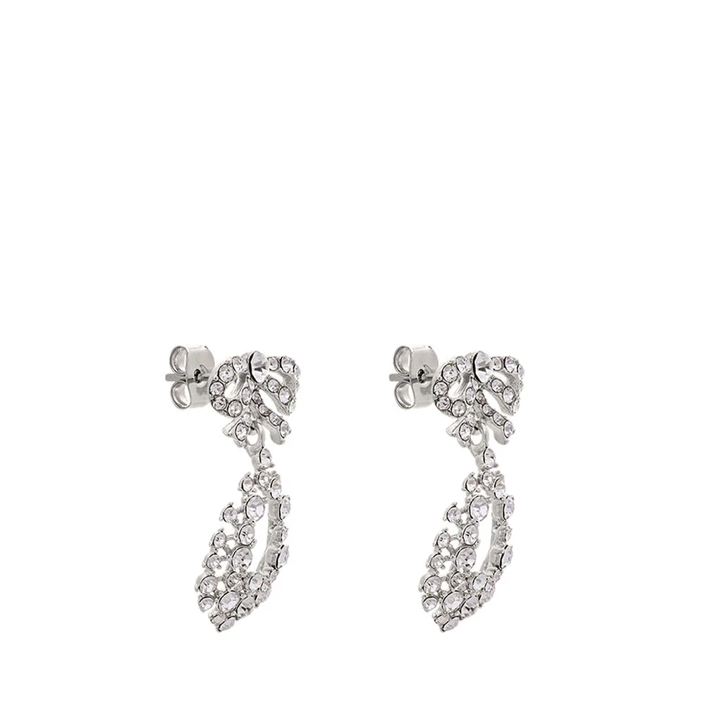 Petite Alice Bow Earrings Crystal