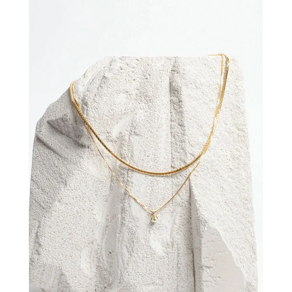 Slized Zigzag Necklace Midi