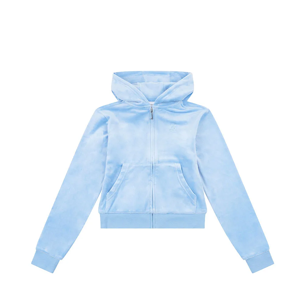 Hood Tonal Embro Velour Zip Thru Hoodie