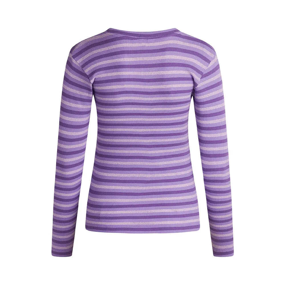 2x2 Lurex Stripe Tee LS