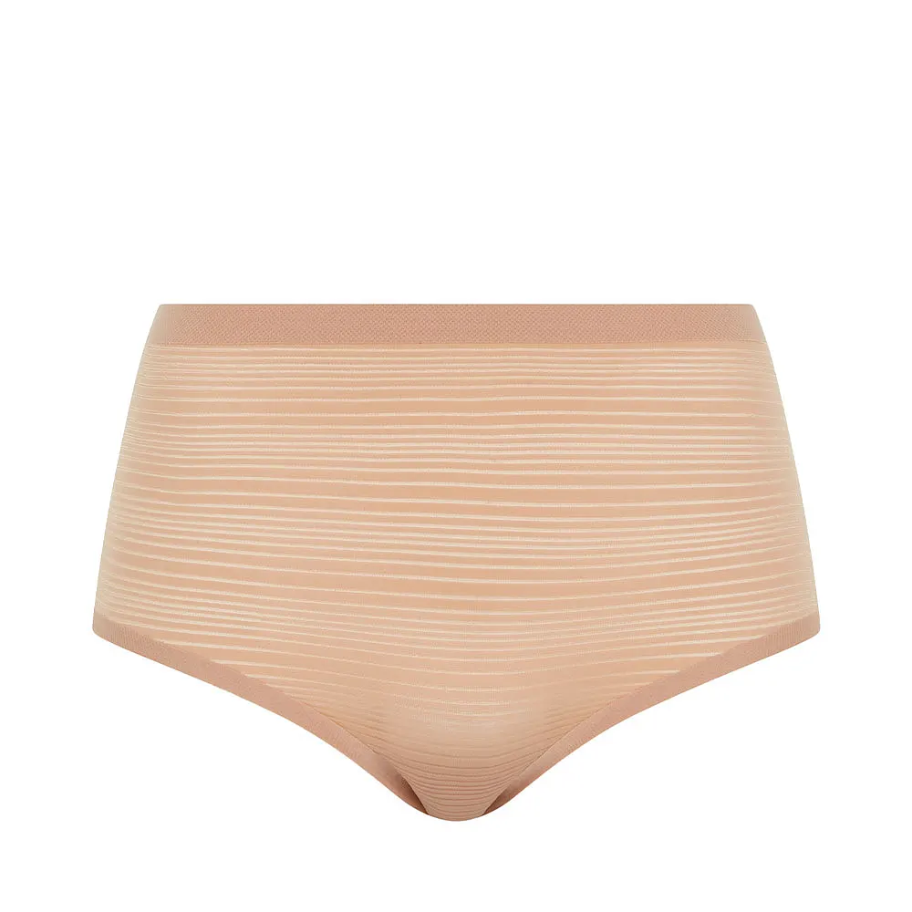 Soft Stretch Stripes High Waist Brief