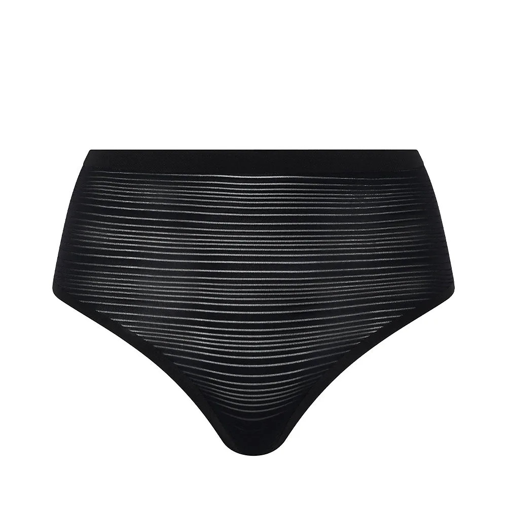 Soft Stretch Stripes High Thong