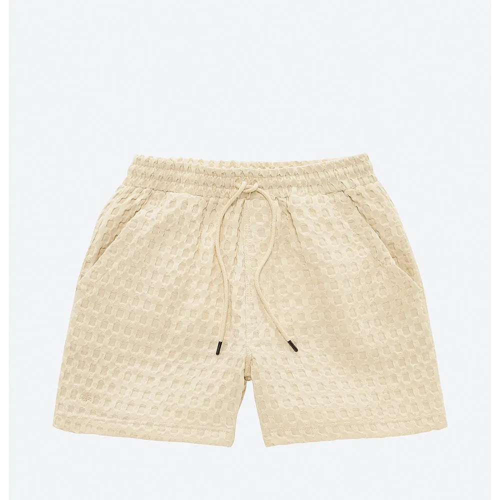 Ecru Porto Waffle Shorts