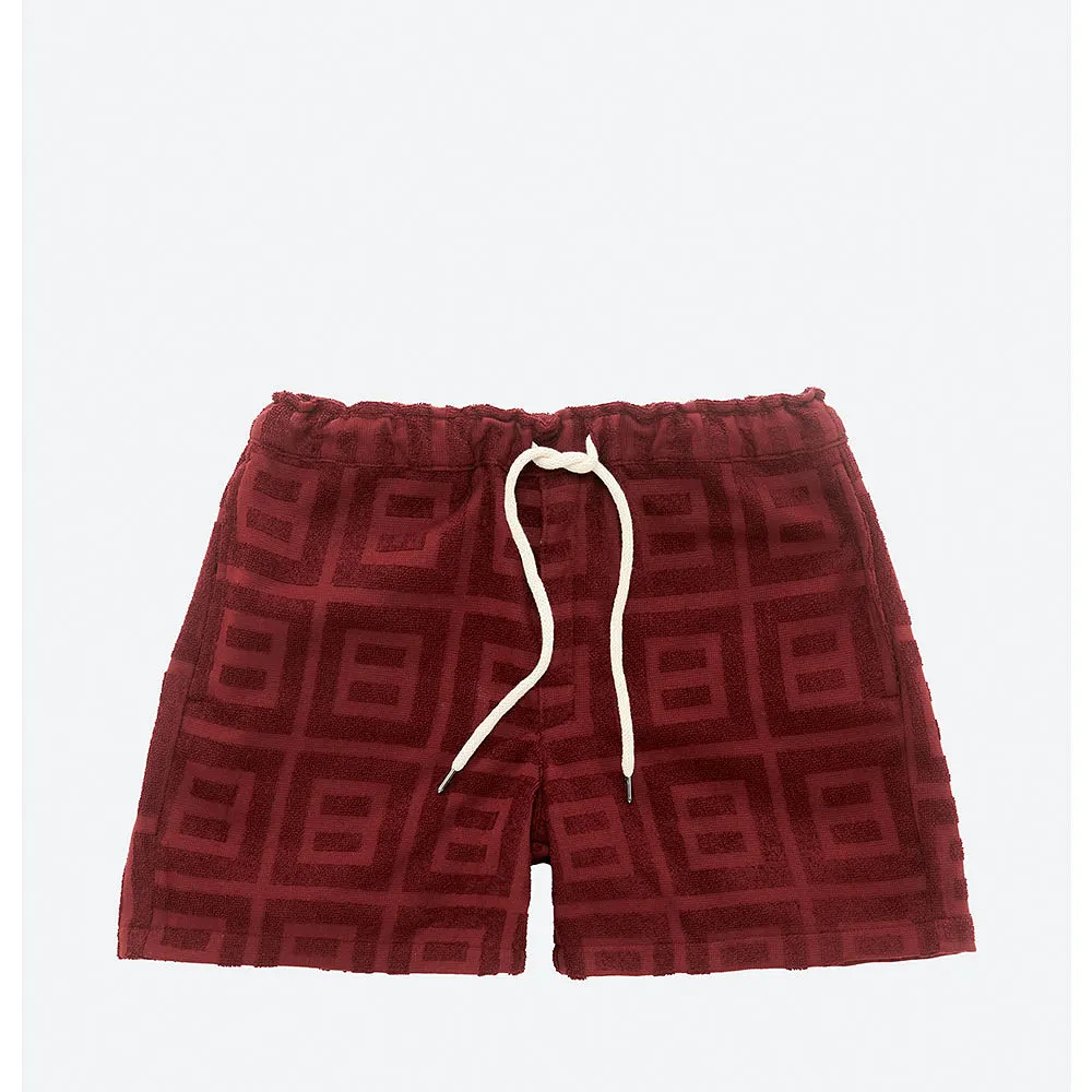 Burgundy Terrace Terry Shorts