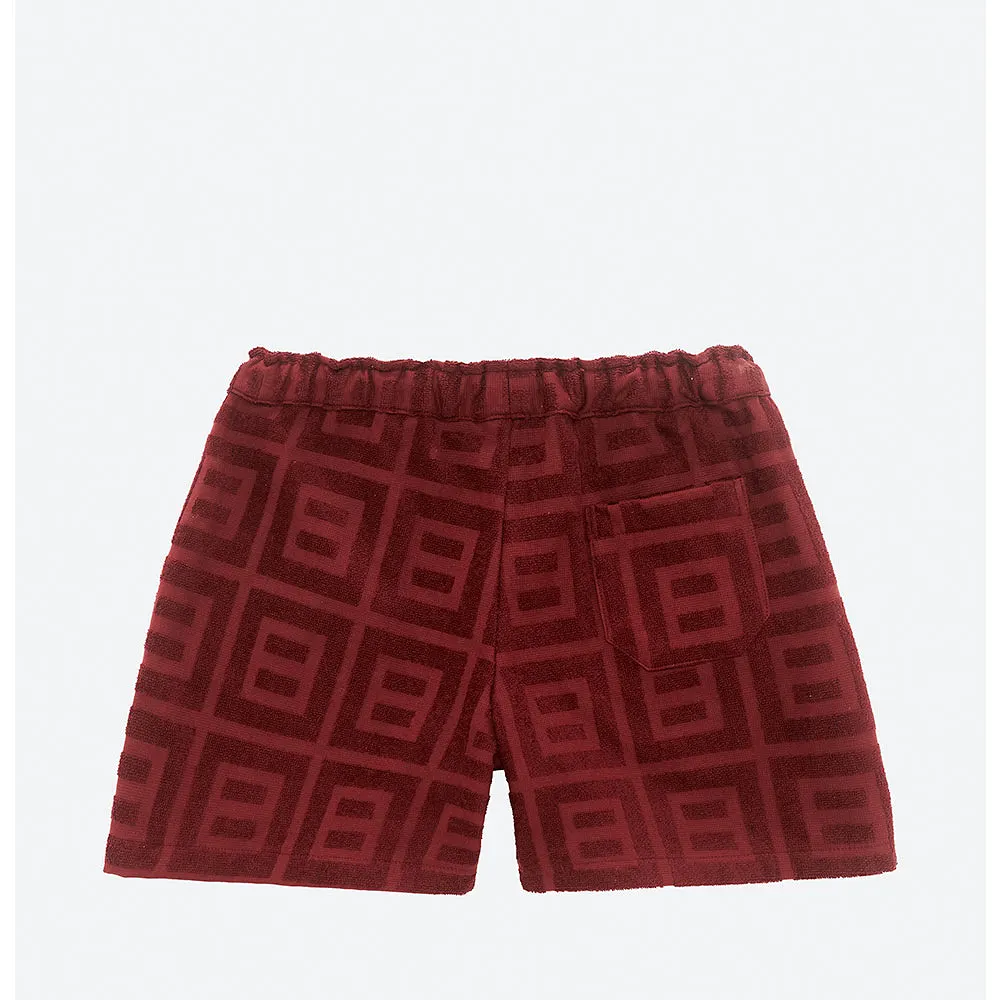 Burgundy Terrace Terry Shorts