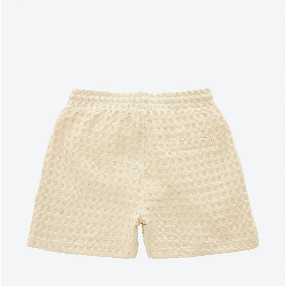 Ecru Porto Waffle Shorts