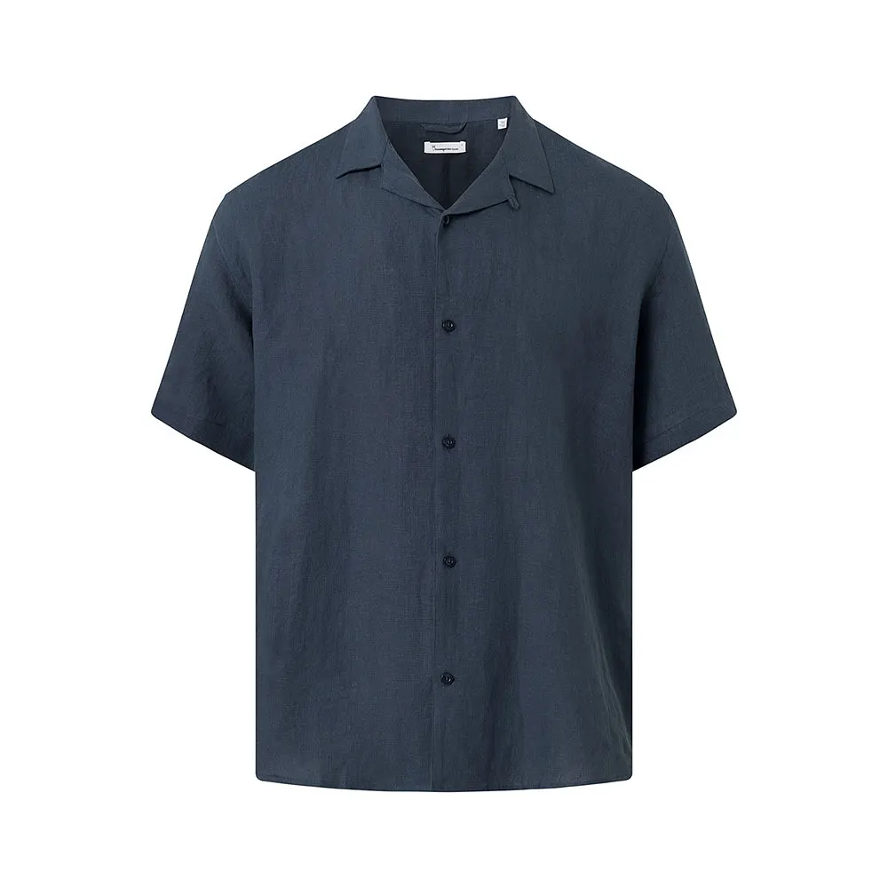 Box Fit Short Sleeved Linen Shirt