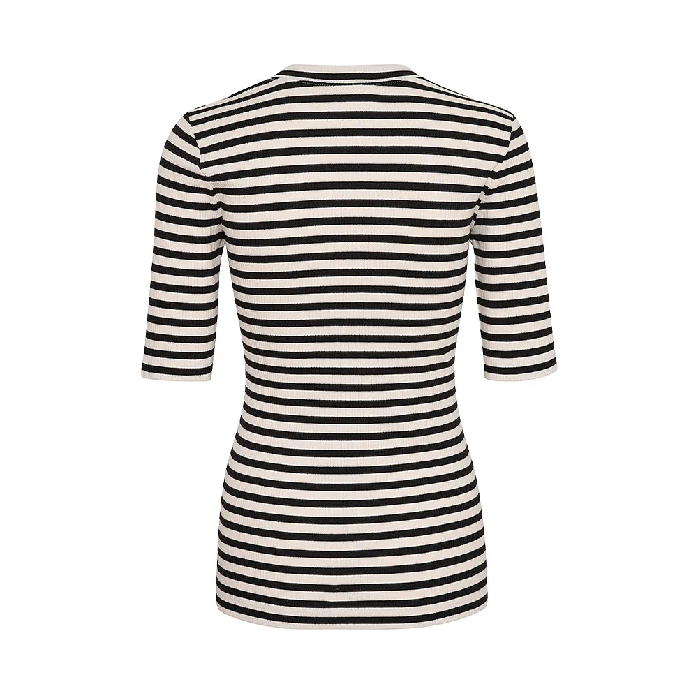 DagnaIW Striped V T-Shirt