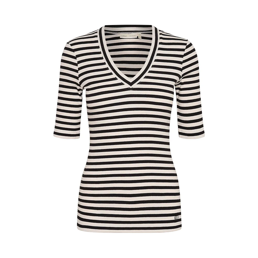 DagnaIW Striped V T-Shirt