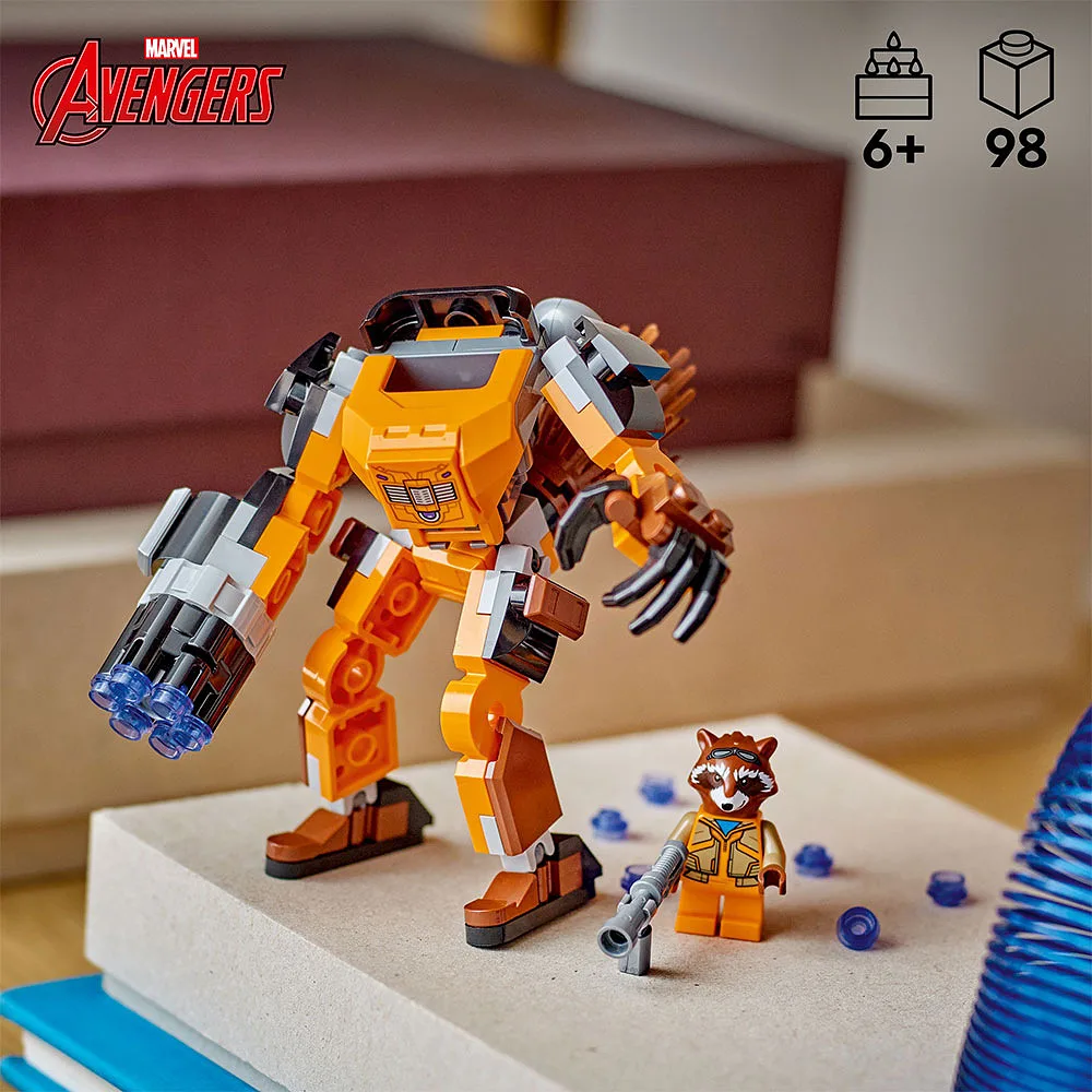 76243 Super Heroes Rocket i robotrustning