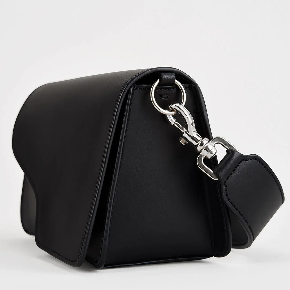 Assisi Black Saffiano Shoulder Bag