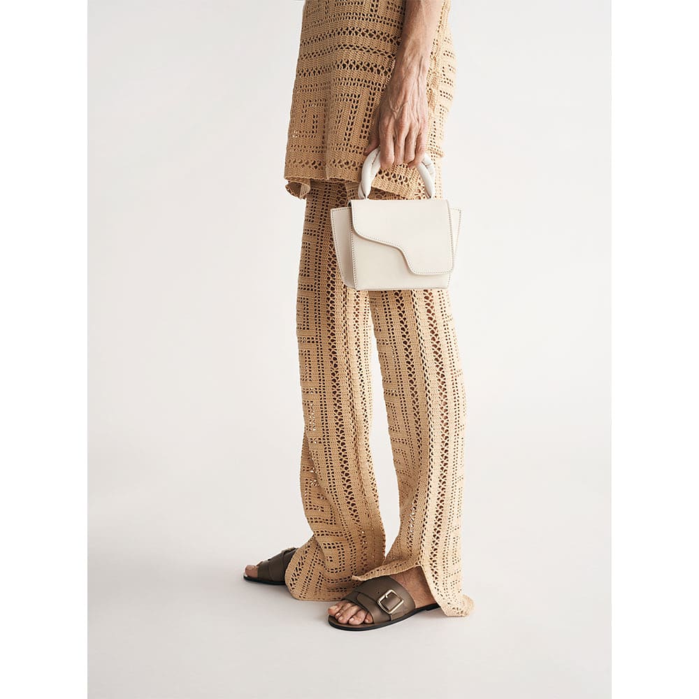 Montalbano Linen Leather/Nappa Mini Handbag