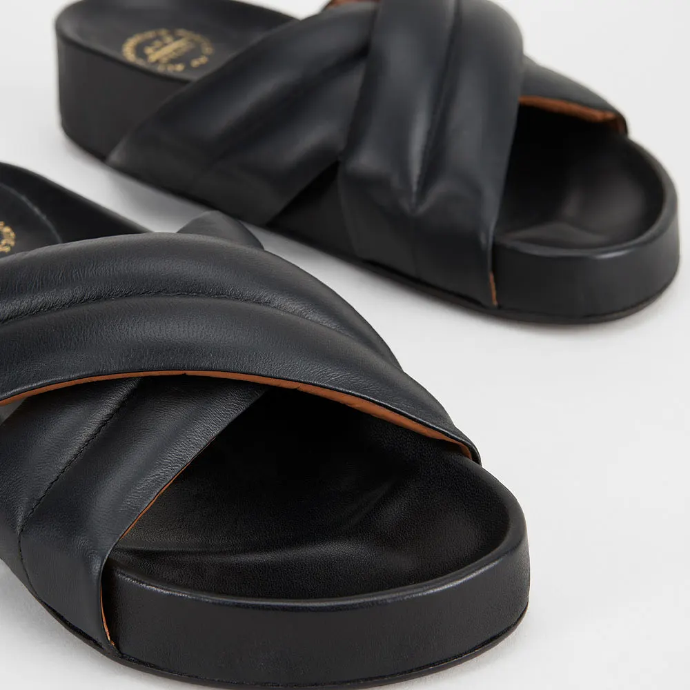 Airali Black Nappa Everyday Sandals