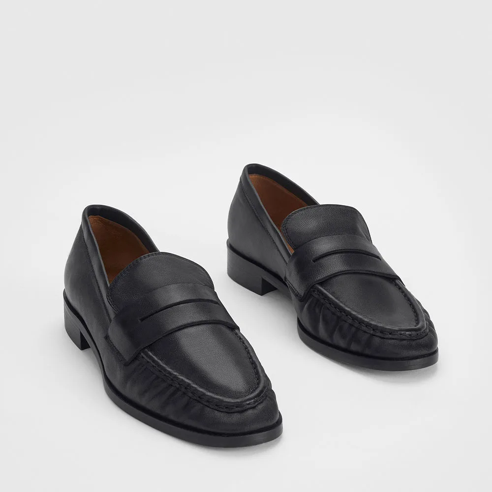 Airola Black Nappa Loafers