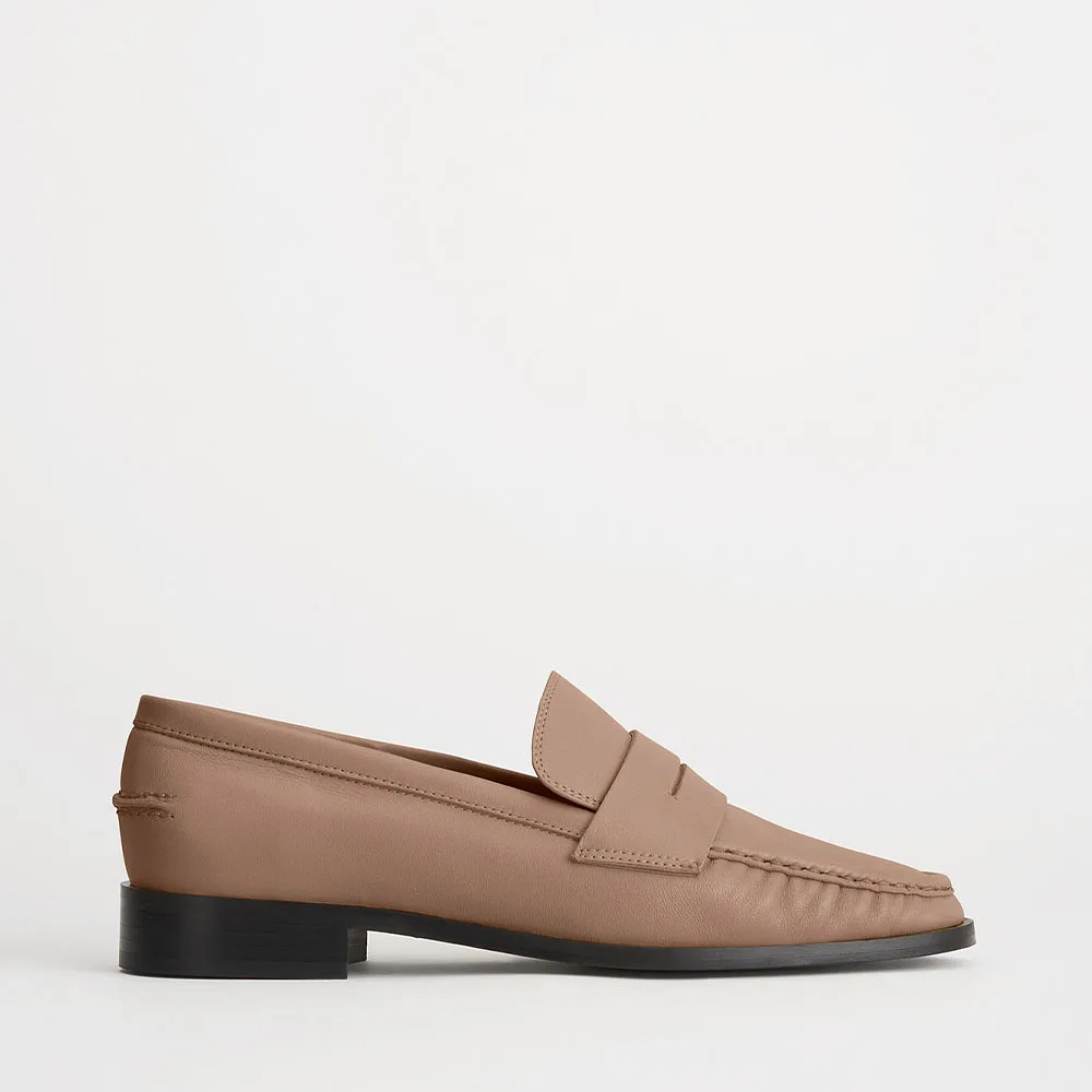 Airola Hazelnut Nappa Loafers