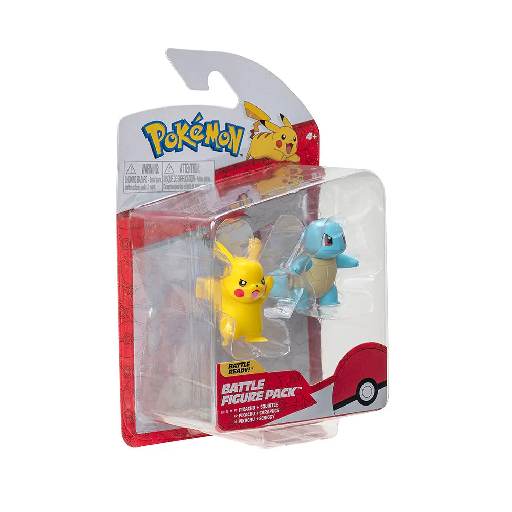 POKÉMON Battle Figures Kanto, Squirtle och Pikachu