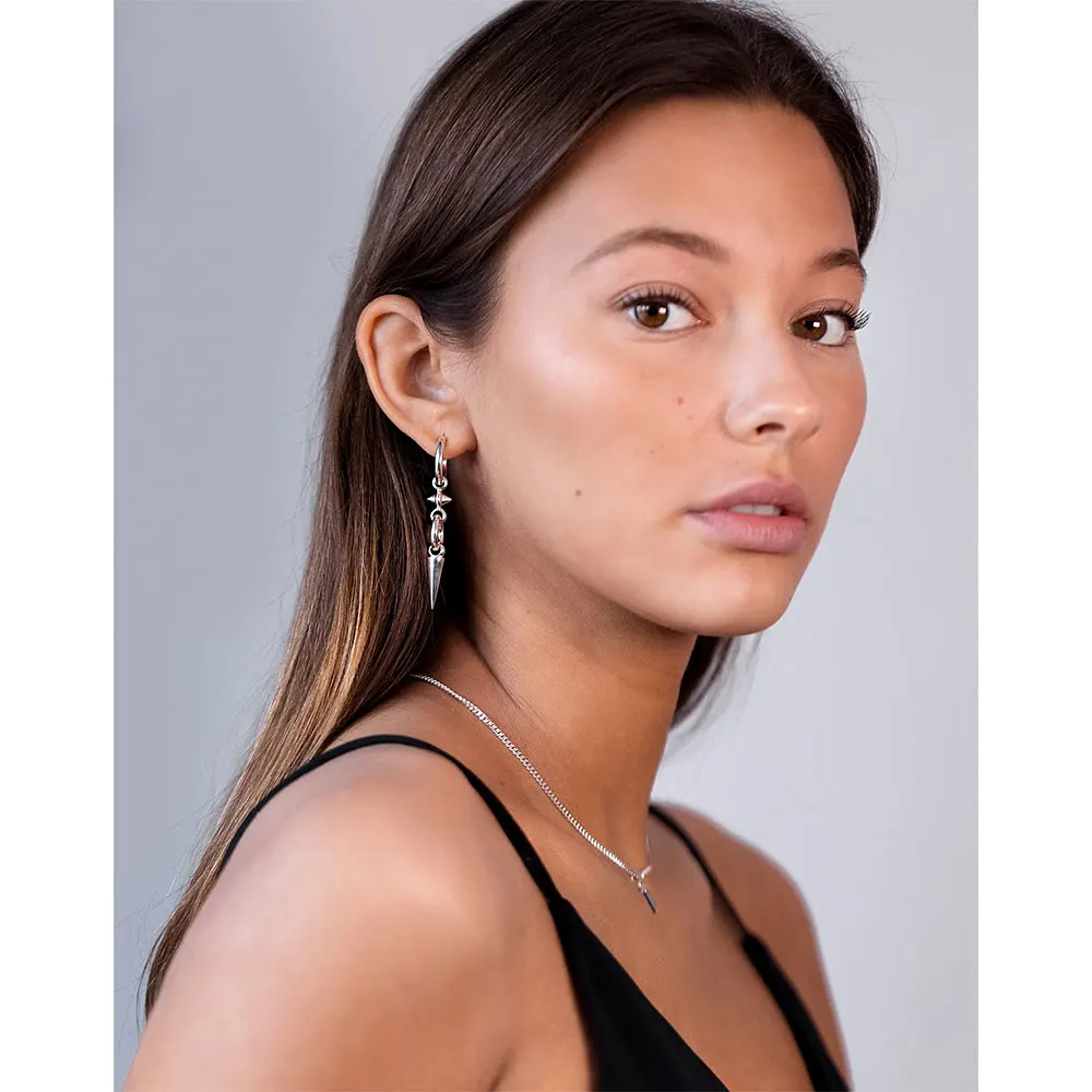 Juno Long Single Earring Silver