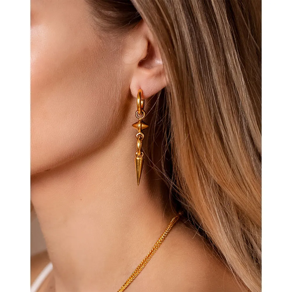 Juno Long Single Earring Gold