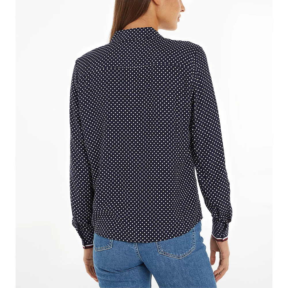 POLKADOT REGULAR FLEUR SHIRT LS