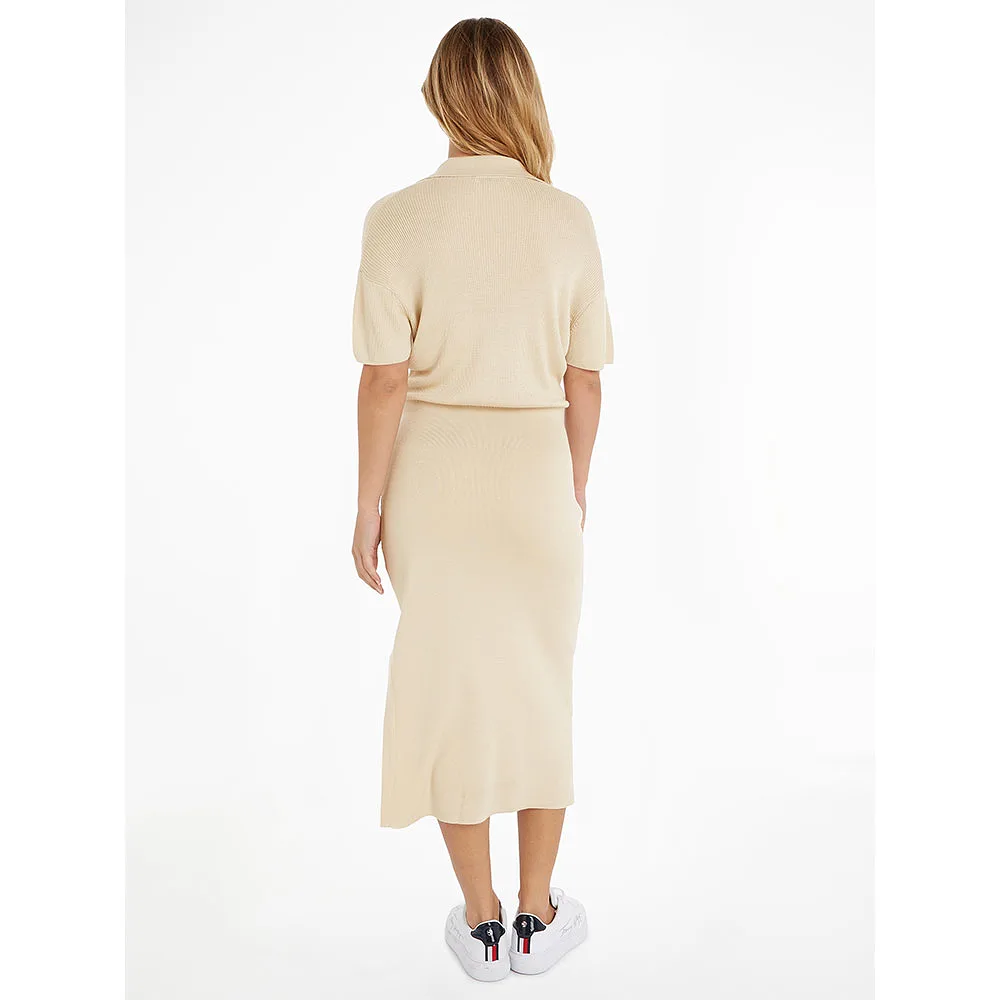 OPEN POLO BLOUSSON SS MIDI DRESS