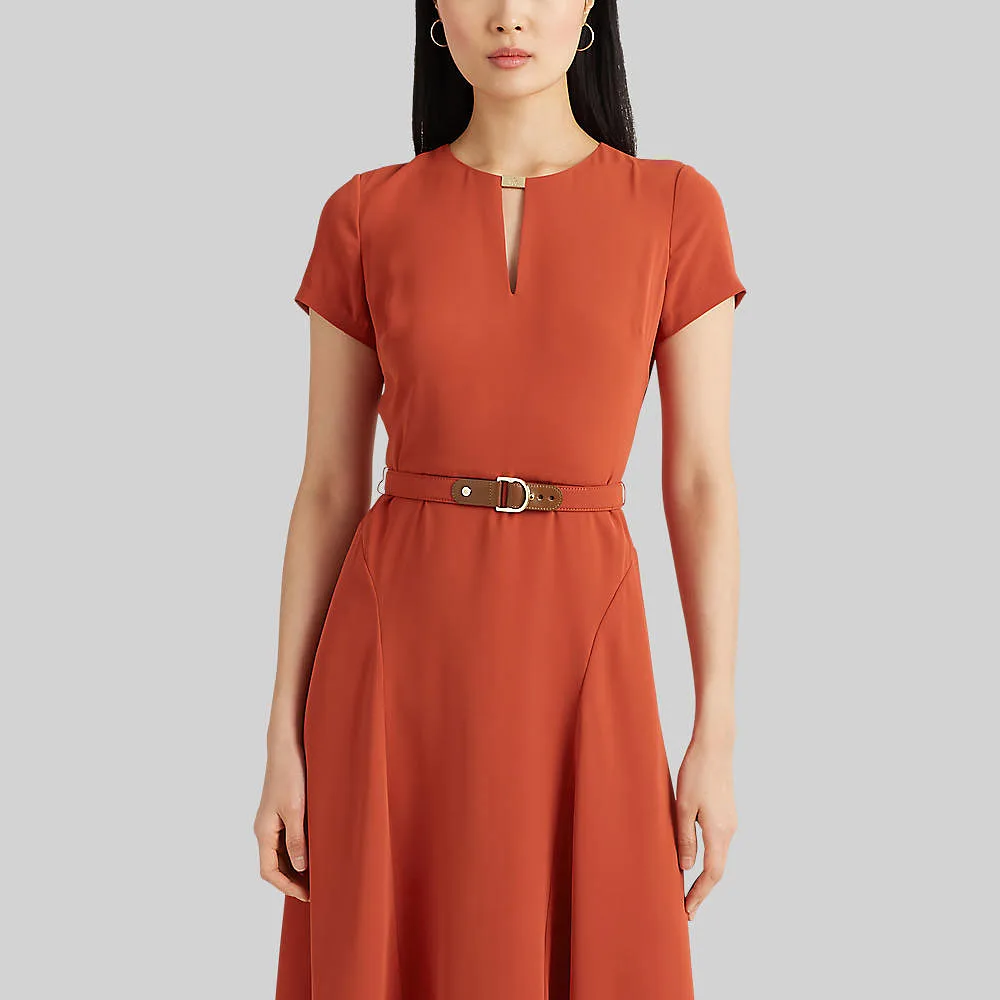 Belted Georgette Dress