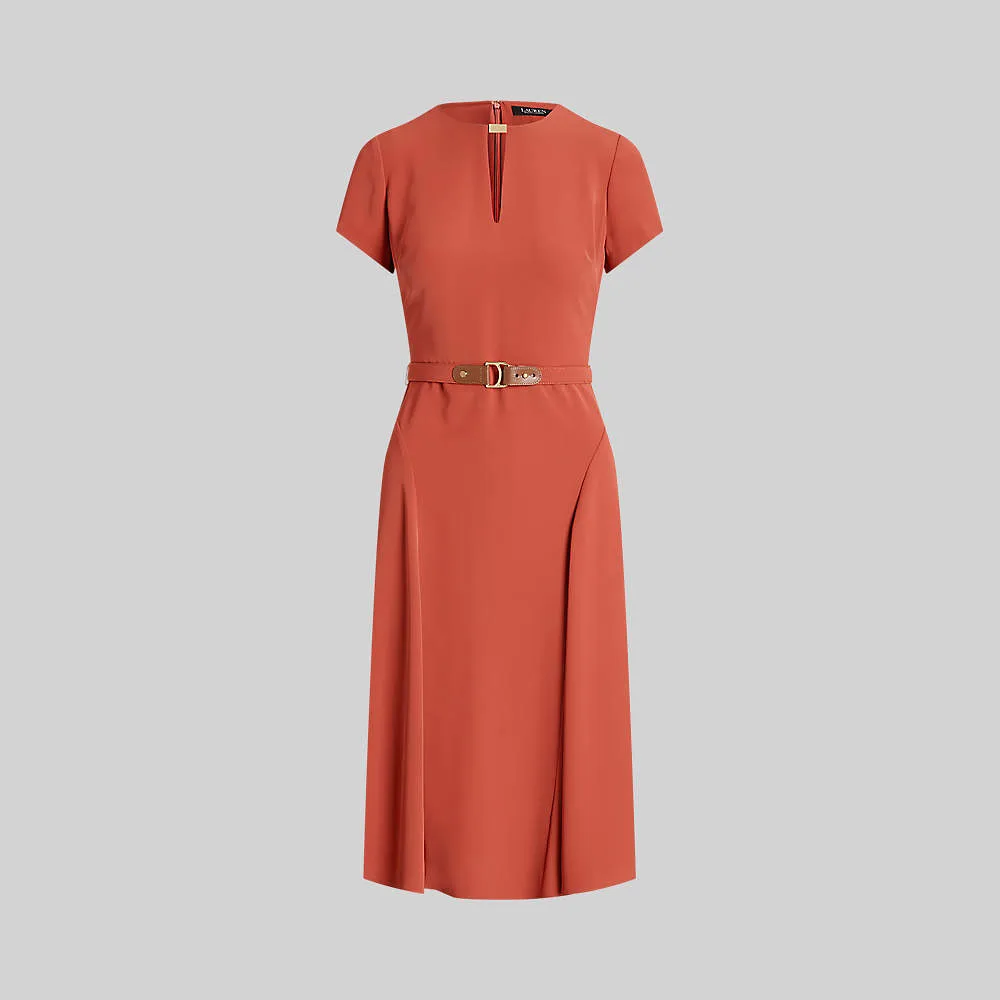 Belted Georgette Dress